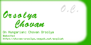 orsolya chovan business card